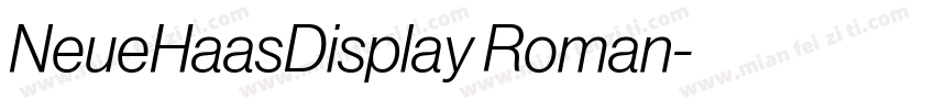 NeueHaasDisplay Roman字体转换